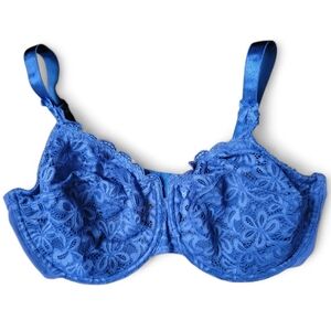 Wacoal Vibrant Blue Floral Lace Bra